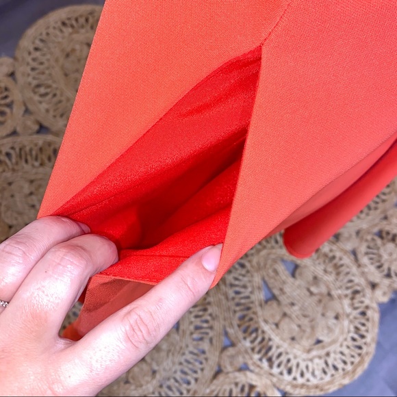 Adelyn Rae Asymmetrical Crepe Fit and Flare Dress - Picture 9 of 13